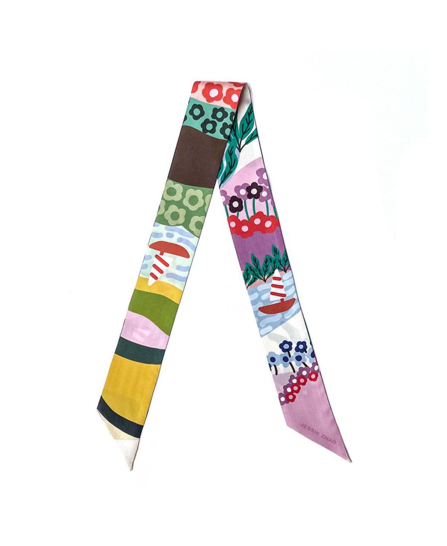 Узкий шелковый летний шарф Jessie Zhao New York, Green, pink, green
Узкий шелковый летний шарф Jessie Zhao New York, Green, pink, green