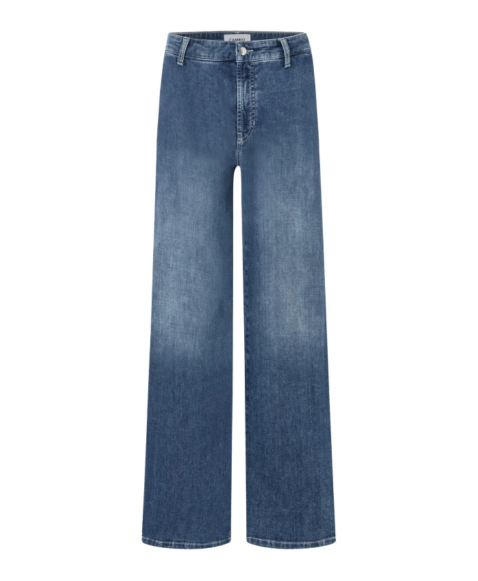 Спортивные синие джинсы из денима с полосками по бокам. Cambio, синий
Спортивные синие джинсы из денима с полосками по бокам. Cambio, синий