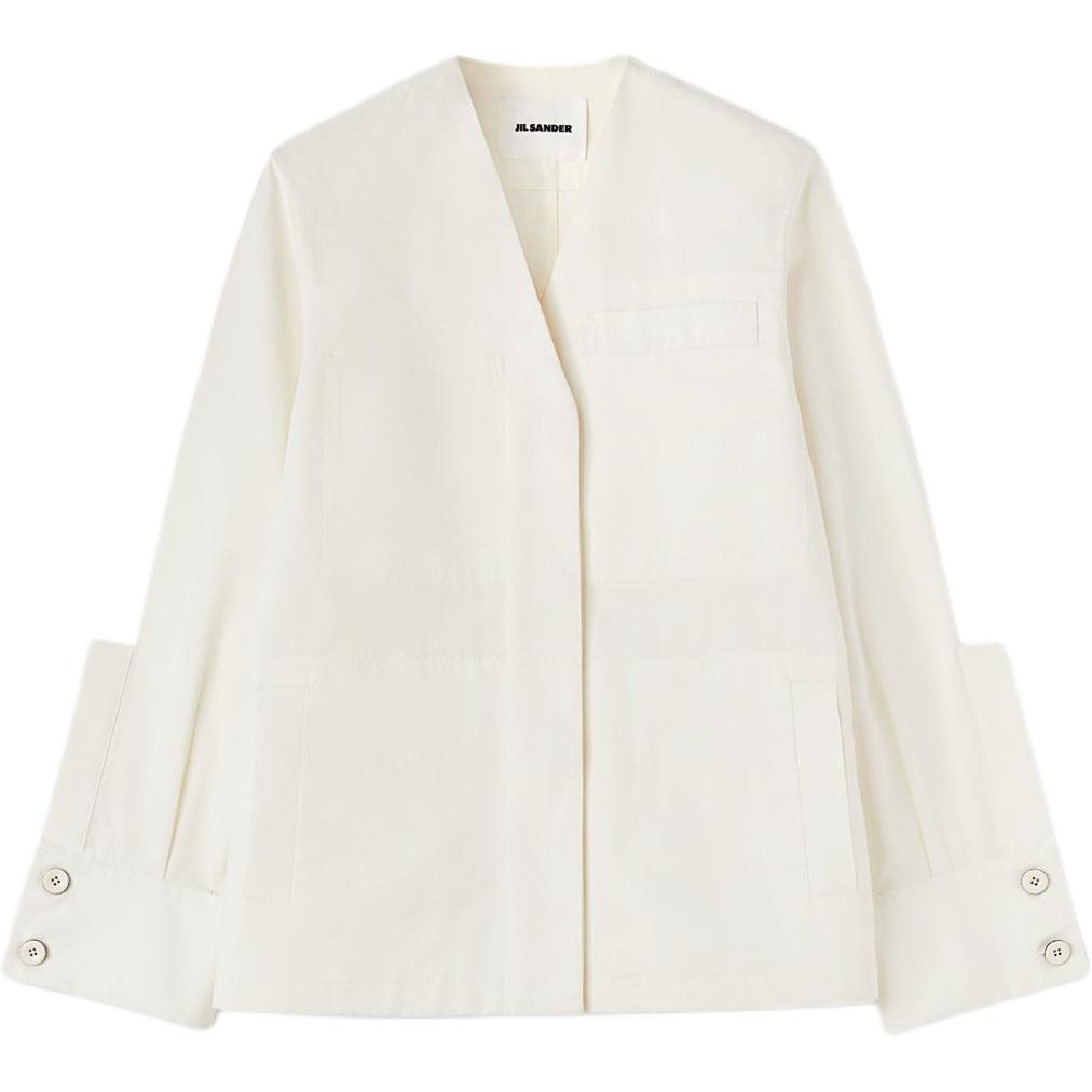 Рубашка V-neck Cotton-blend Jacket JIL SANDER, белый
Рубашка V-neck Cotton-blend Jacket JIL SANDER, белый