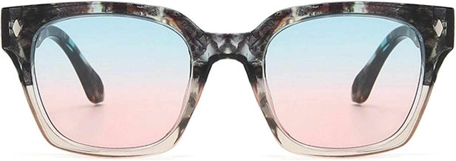 Женские солнцезащитные очки Helena Fashion Square в винтажном стиле с толстой оправой, конфетного цвета, с прозрачным градиентом, мужские солнцезащитные очки с заклепками, C7
Женские солнцезащитные очки Helena Fashion Square в винтажном стиле с толстой оправой, конфетного цвета, с прозрачным градиентом, мужские солнцезащитные очки с заклепками, C7