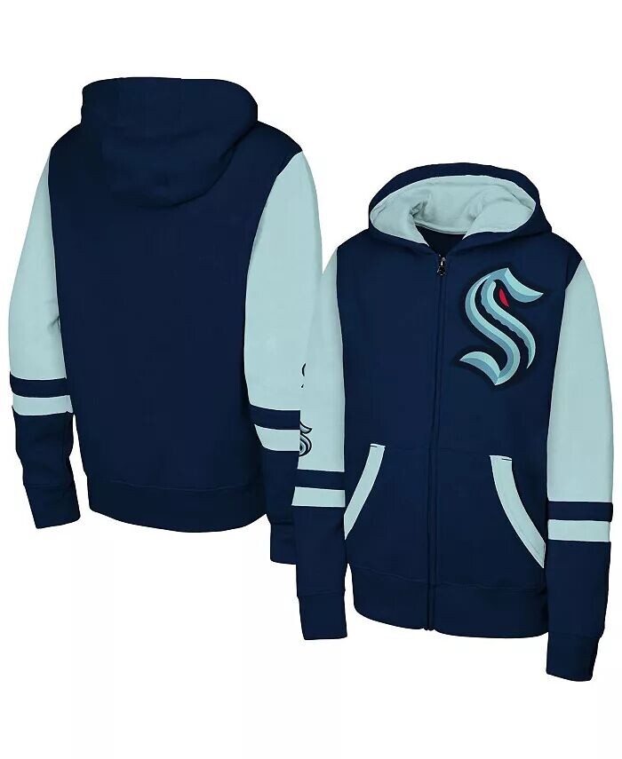 Толстовка с капюшоном на молнии для больших мальчиков и девочек Сиэтл Кракен Фейс-Офф Outerstuff
Толстовка с капюшоном на молнии для больших мальчиков и девочек Сиэтл Кракен Фейс-Офф Outerstuff