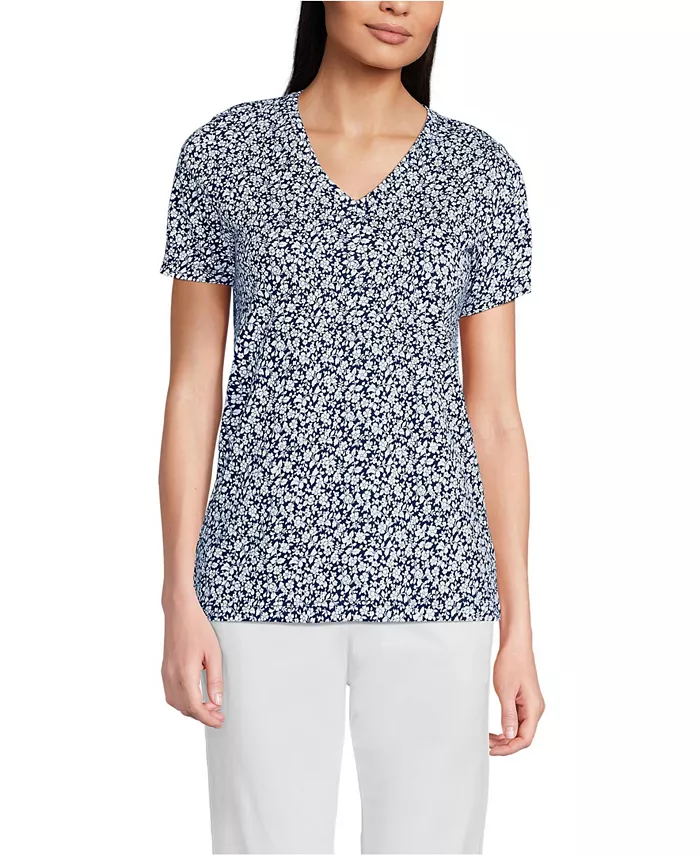 Женская свободная футболка Supima Cotton с V-образным вырезом Lands' End, синий
Женская свободная футболка Supima Cotton с V-образным вырезом Lands' End, синий