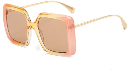 Большие квадратные солнцезащитные очки с двухцветным градиентом (зеленый и желтый) для женщин, модные солнцезащитные очки UV400 для мужчин в стиле панк MTZJH, Tea Pink
Большие квадратные солнцезащитные очки с двухцветным градиентом (зеленый и желтый) для женщин, модные солнцезащитные очки UV400 для мужчин в стиле панк MTZJH, Tea Pink