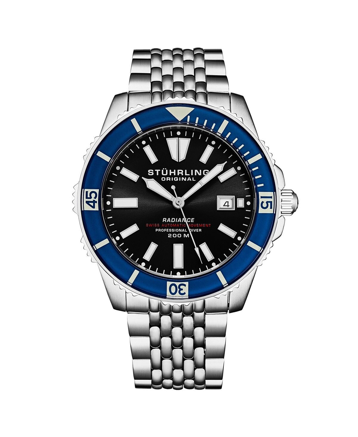 Мужские часы Depthmaster, серебристая нержавеющая сталь, черный циферблат, круглые часы 43 мм Stuhrling
Мужские часы Depthmaster, серебристая нержавеющая сталь, черный циферблат, круглые часы 43 мм Stuhrling