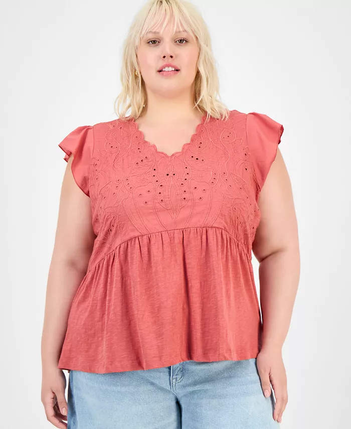 Блузка Trendy Plus с вышитыми рукавами-крылышками Democracy, красный
Блузка Trendy Plus с вышитыми рукавами-крылышками Democracy, красный