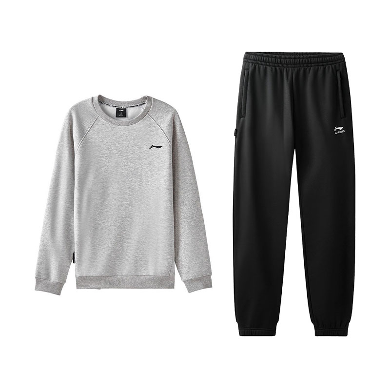 Толстовка Li-Ning, мужской комплект из 2 предметов, светло-heather серый top+черный pants
Толстовка Li-Ning, мужской комплект из 2 предметов, светло-heather серый top+черный pants