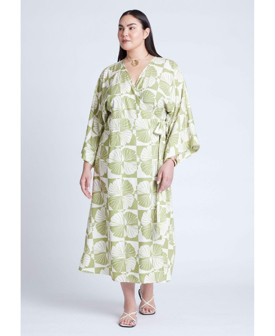 Женское длинное платье-кимоно с рукавами-халатом больших размеров ELOQUII, Ginko grid
Женское длинное платье-кимоно с рукавами-халатом больших размеров ELOQUII, Ginko grid