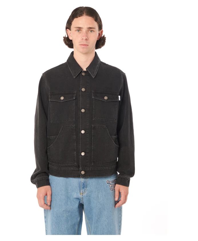 Классическая джинсовая куртка с логотипом. Rassvet, черный
Классическая джинсовая куртка с логотипом. Rassvet, черный