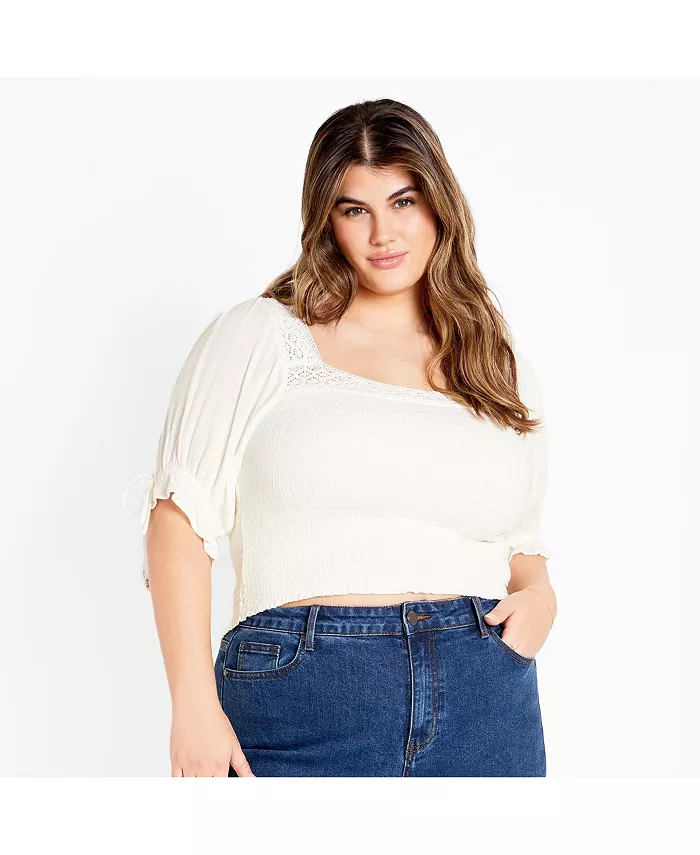 Однотонный топ Aurora размера Plus CITY CHIC, слоновая кость/кремовый
Однотонный топ Aurora размера Plus CITY CHIC, слоновая кость/кремовый