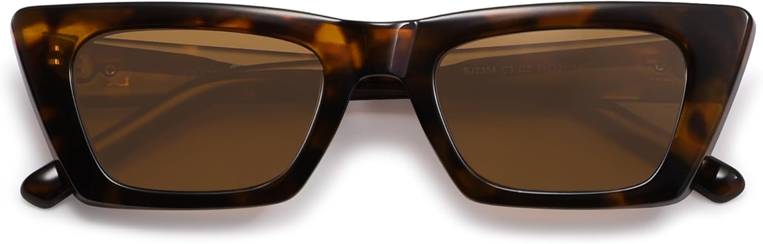 SOJOS Модные прямоугольные поляризованные солнцезащитные очки «кошачий глаз» для женщин и мужчин, ретро, маленькие узкие солнцезащитные очки с плоской верхней частью SJ2354, Brown Tortoise/Brown
SOJOS Модные прямоугольные поляризованные солнцезащитные очки «кошачий глаз» для женщин и мужчин, ретро, маленькие узкие солнцезащитные очки с плоской верхней частью SJ2354, Brown Tortoise/Brown