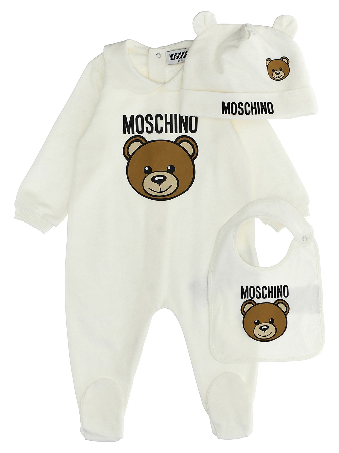 Детский набор: слюнявчик + шапочка + слюнявчик MOSCHINO BABY, белый
Детский набор: слюнявчик + шапочка + слюнявчик MOSCHINO BABY, белый