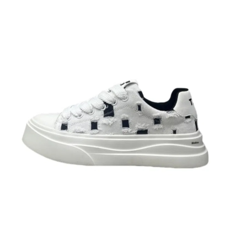 BAKE Антискользящие износостойкие низкие скейтерские кроссовки мужские бело-черные, цвет White Black
BAKE Антискользящие износостойкие низкие скейтерские кроссовки мужские бело-черные, цвет White Black