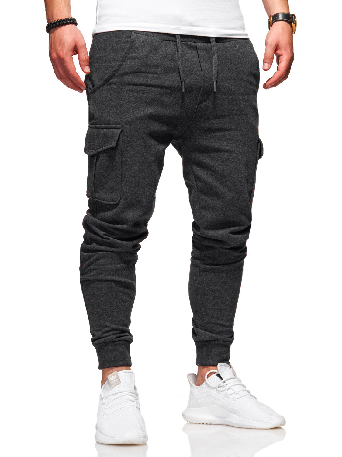 Тканевые брюки behype Jogging Combat, темно серый 
Тканевые брюки behype Jogging Combat, темно серый