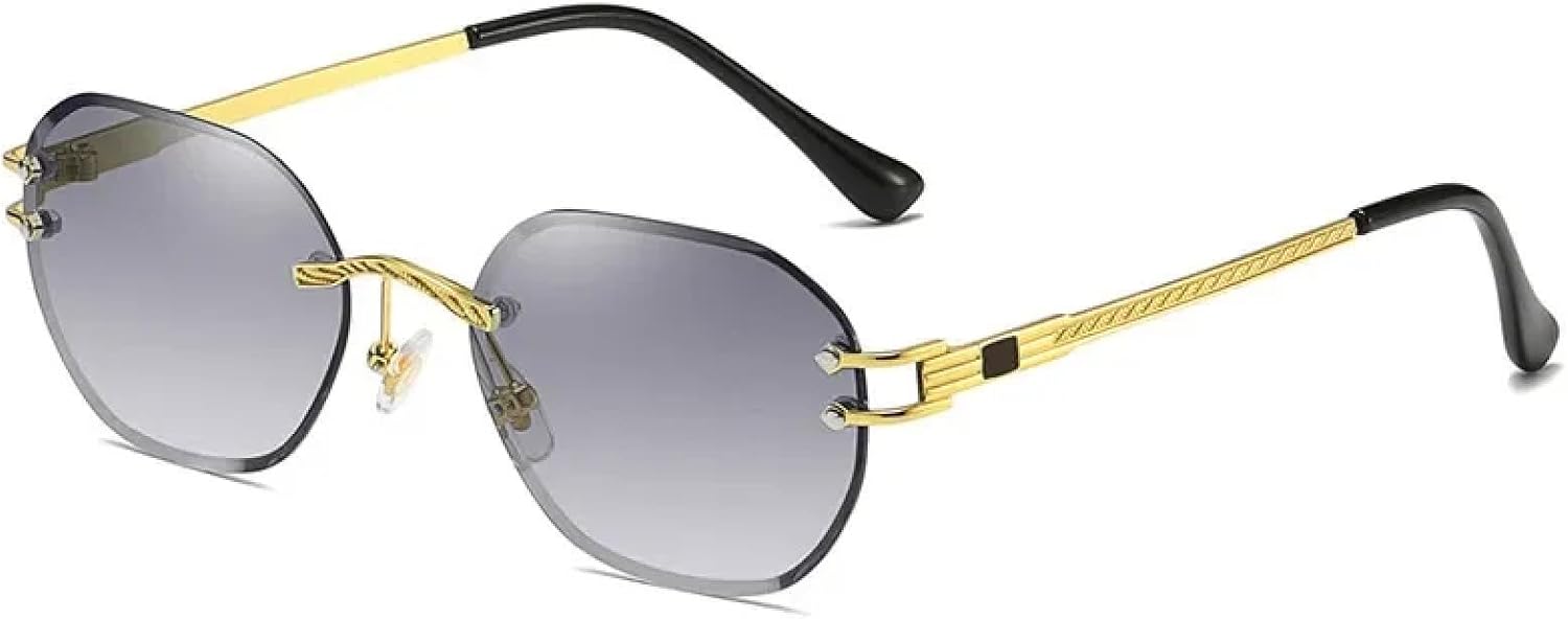 Солнцезащитные очки с защитой от УФ-излучения UV400 | Синие без оправы из металла | Для женщин и мужчин, для занятий спортом на открытом воздухе и вождения DSVIGF, Gold Gray
Солнцезащитные очки с защитой от УФ-излучения UV400 | Синие без оправы из металла | Для женщин и мужчин, для занятий спортом на открытом воздухе и вождения DSVIGF, Gold Gray