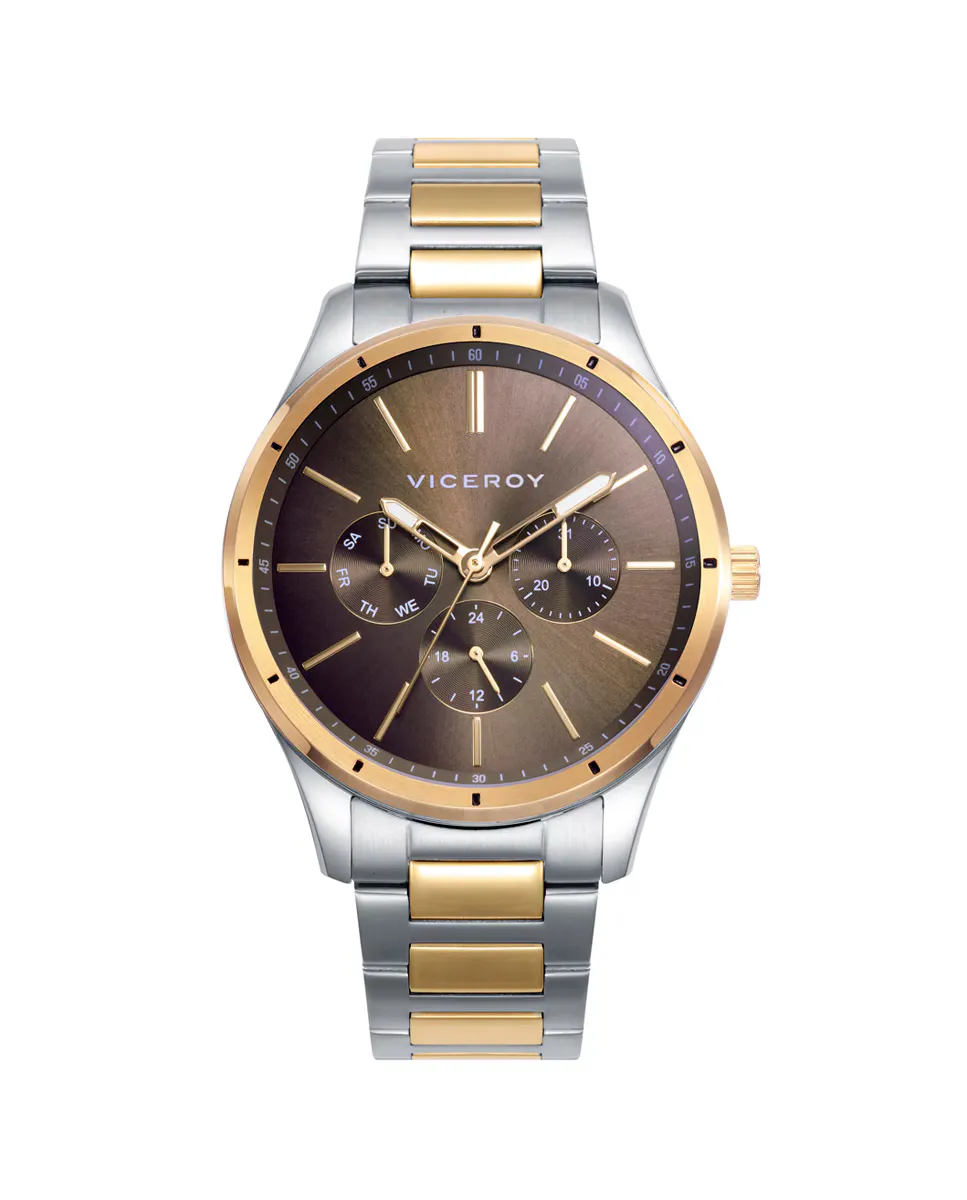 Грандиозные мужские часы с двухцветным стальным корпусом и браслетом и золотым IP Viceroy, золотой
Грандиозные мужские часы с двухцветным стальным корпусом и браслетом и золотым IP Viceroy, золотой