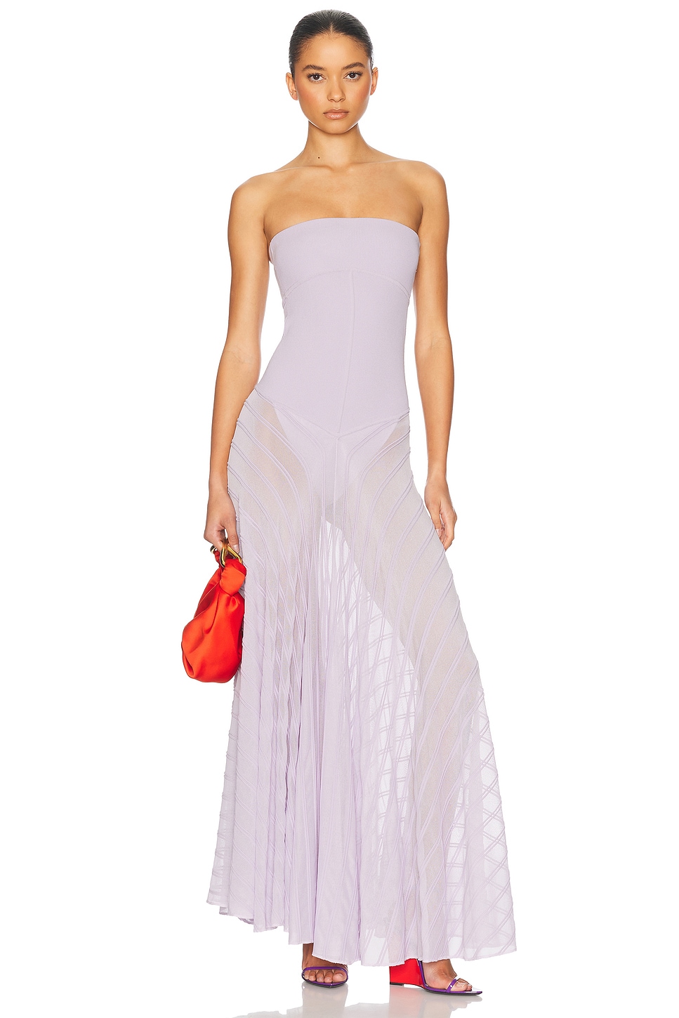 June Knit Bodysuit Платье Helsa, Lavender 
June Knit Bodysuit Платье Helsa, Lavender