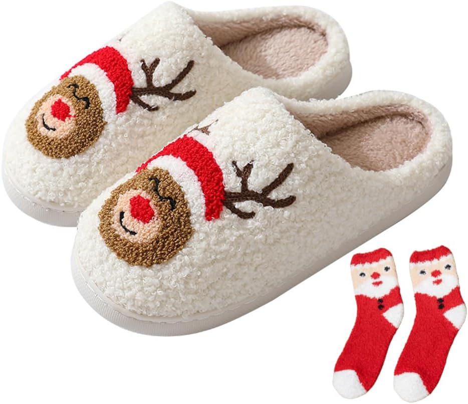 Рождественские тапочки для женщин и мужчин, ретро, мягкие плюшевые, теплые, с амортизирующей стелькой, легкие, с нескользящей подошвой, домашние тапочки с забавными мультяшными Санта-Клаусом и оленями, удобные для ношения дома и на улице Generic...
Рождественские тапочки для женщин и мужчин, ретро, мягкие плюшевые, теплые, с амортизирующей стелькой, легкие, с нескользящей подошвой, домашние тапочки с забавными мультяшными Санта-Клаусом и оленями, удобные для ношения дома и на улице Generic...