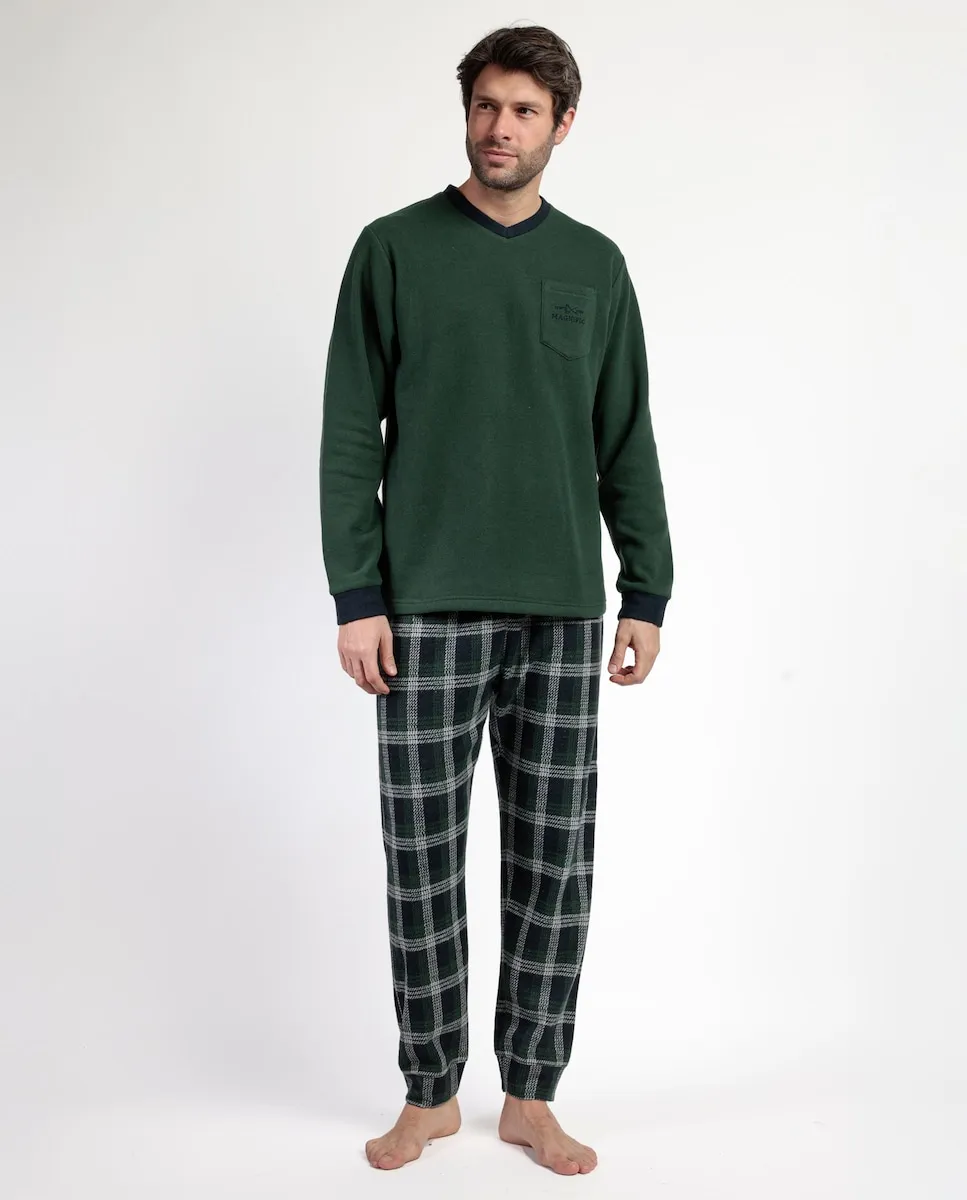 Длинная мужская пижама из миланской вязки зеленого цвета Admas
Длинная мужская пижама из миланской вязки зеленого цвета Admas