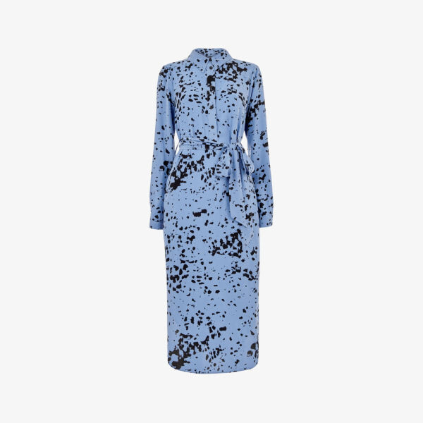 Тканое платье миди с длинными рукавами и точечным принтом imrie Whistles, синий
Тканое платье миди с длинными рукавами и точечным принтом imrie Whistles, синий