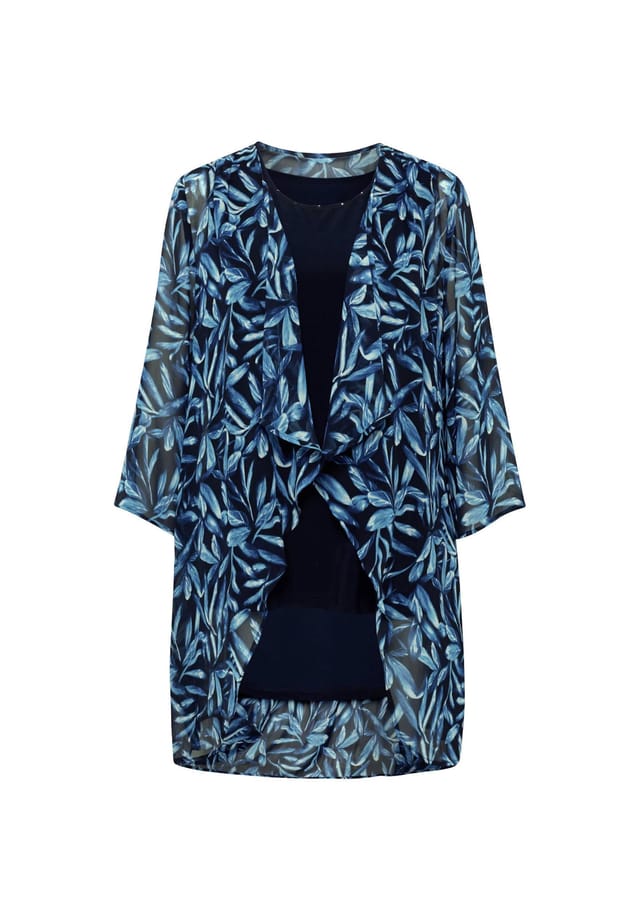 Короткий размер: комплект из элегантного шифонового платья-футляра с принтом и топом Goldner, мультиколор
Короткий размер: комплект из элегантного шифонового платья-футляра с принтом и топом Goldner, мультиколор