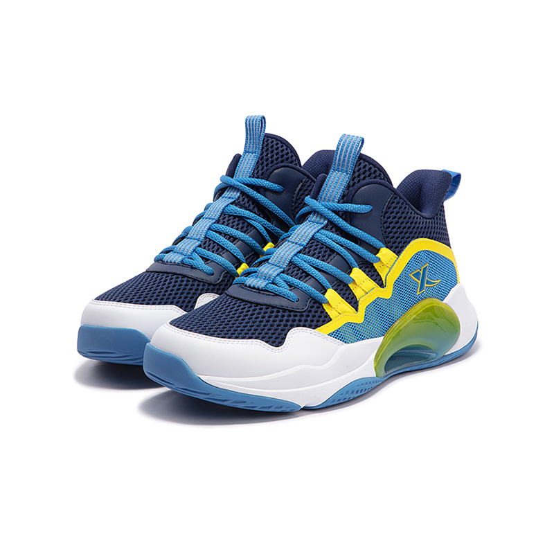 Амортизирующие износостойкие низкие баскетбольные кроссовки Kids' XTEP Темно-синий/Мангово-желтый 
Амортизирующие износостойкие низкие баскетбольные кроссовки Kids' XTEP Темно-синий/Мангово-желтый