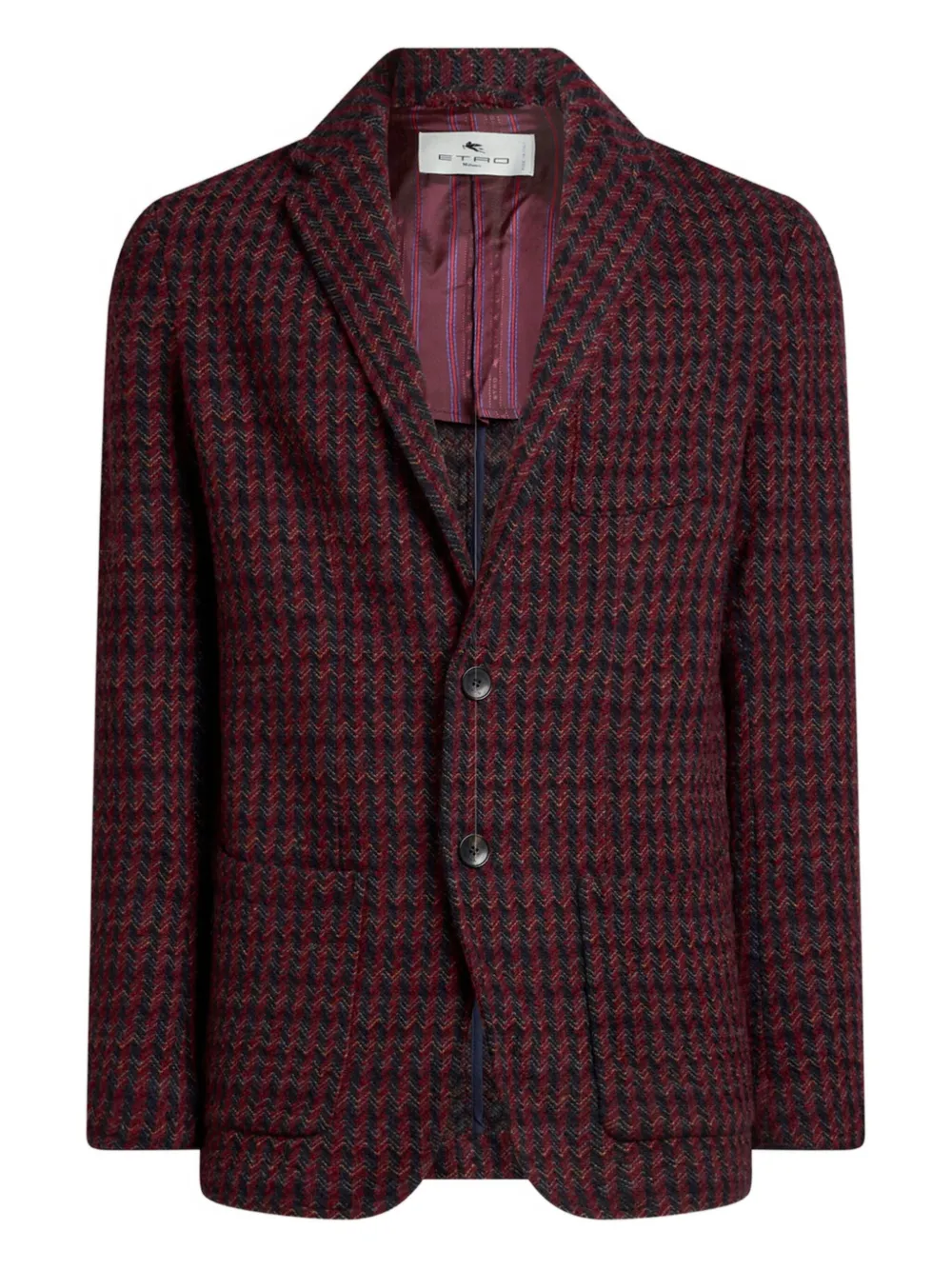 Жаккардовый блейзер с узором «елочка» ETRO, красный
Жаккардовый блейзер с узором «елочка» ETRO, красный