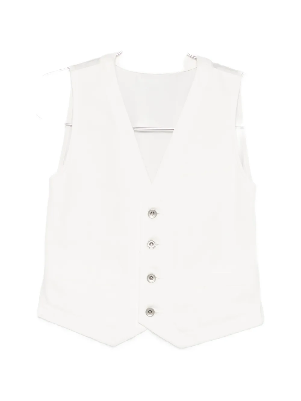 Жилет на пуговицах с кулиской на талии Sacai, белый
Жилет на пуговицах с кулиской на талии Sacai, белый