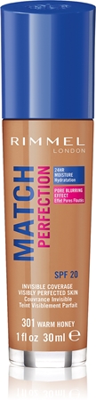 Жидкая основа spf 20 Rimmel Match Perfection, 301 Warm Honey 30 ml
Жидкая основа spf 20 Rimmel Match Perfection, 301 Warm Honey 30 ml