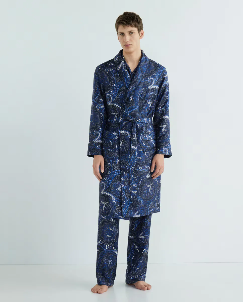 Мужской халат из шелка пейсли в стиле фэнтези Emidio Tucci, мультиколор
Мужской халат из шелка пейсли в стиле фэнтези Emidio Tucci, мультиколор