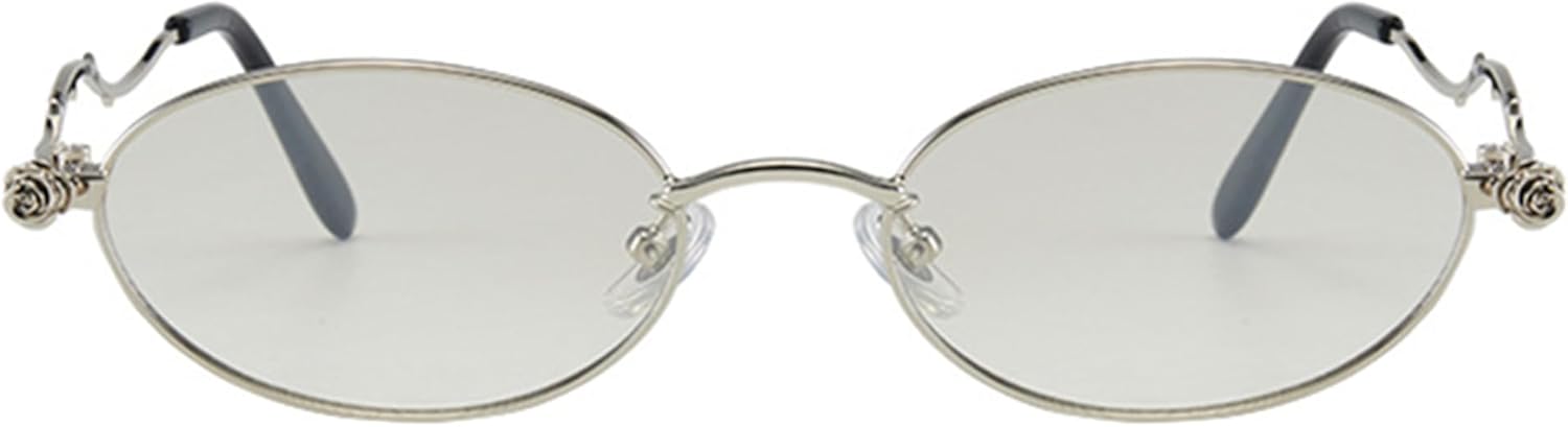 Солнцезащитные очки Bullabulling в стиле ретро, овальные, для женщин и мужчин - модные солнцезащитные очки с золотистыми дужками в виде розового цветка - стильные очки в металлической оправе, Silvery
Солнцезащитные очки Bullabulling в стиле ретро, овальные, для женщин и мужчин - модные солнцезащитные очки с золотистыми дужками в виде розового цветка - стильные очки в металлической оправе, Silvery