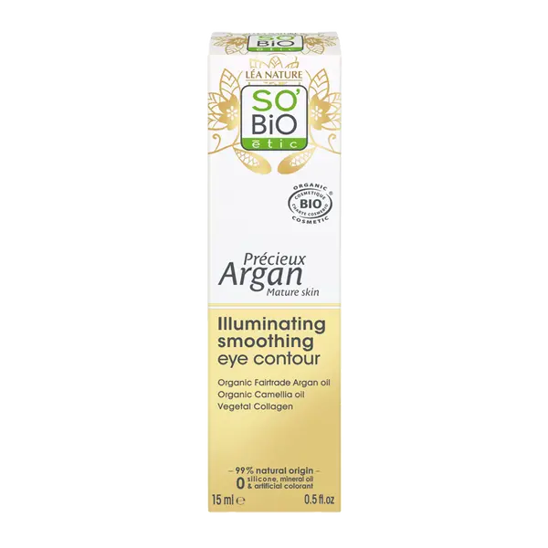 Осветляющий и разглаживающий крем для век для зрелой кожи, 15 мл So'Bio Etic Precieux argan
Осветляющий и разглаживающий крем для век для зрелой кожи, 15 мл So'Bio Etic Precieux argan