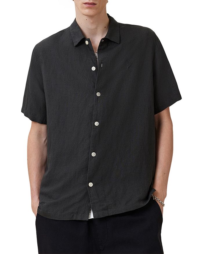 Бандо́л — рубашка с коротким рукавом свободного кроя ALLSAINTS, серый 
Бандо́л — рубашка с коротким рукавом свободного кроя ALLSAINTS, серый