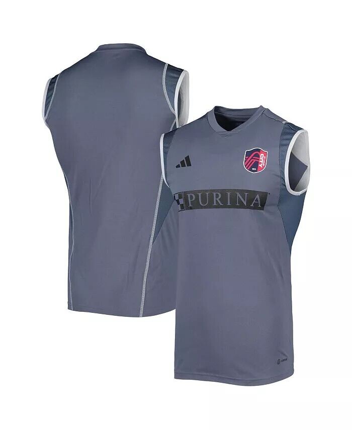 Мужская серая тренировочная майка без рукавов для тренировок St. Louis City SC 2023 Adidas
Мужская серая тренировочная майка без рукавов для тренировок St. Louis City SC 2023 Adidas