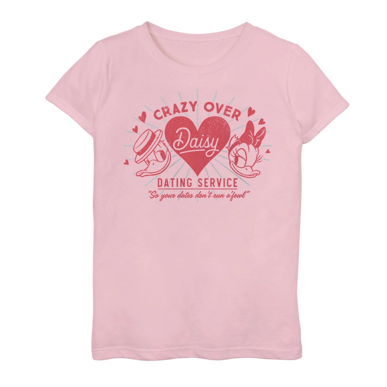 Футболка с рисунком «Служба знакомств» для девочек 7–16 лет Disney's Daisy Duck Licensed Character
Футболка с рисунком «Служба знакомств» для девочек 7–16 лет Disney's Daisy Duck Licensed Character