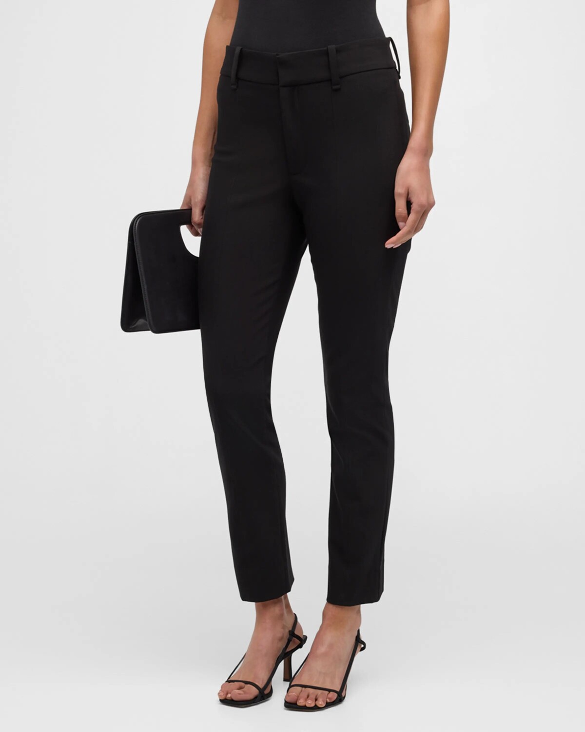 Брюки-сигареты с высокой талией Vince, черный
Брюки-сигареты с высокой талией Vince, черный