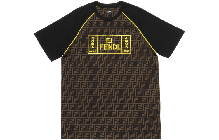 Футболка мужская коричневая FENDI 
Футболка мужская коричневая FENDI