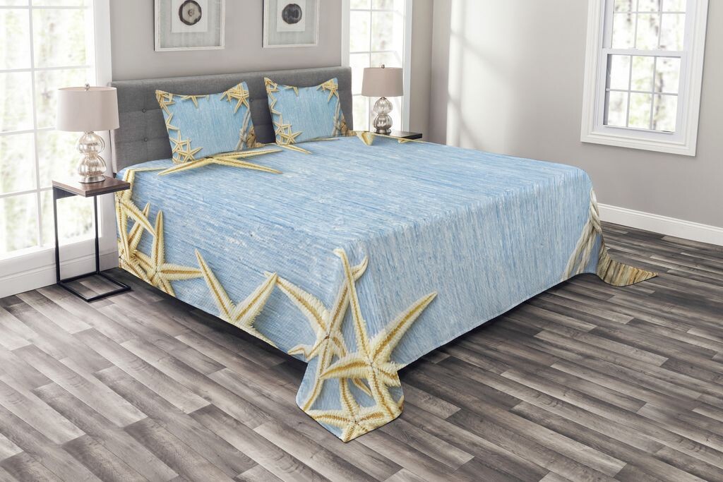 Винтажное покрывало ABAKUHAUS, Maritime Beach Shell, комплект с моющимися наволочками, для односпальных кроватей 220 x 220 см, нежно-голубой, слоновая кость
Винтажное покрывало ABAKUHAUS, Maritime Beach Shell, комплект с моющимися наволочками, для односпальных кроватей 220 x 220 см, нежно-голубой, слоновая кость