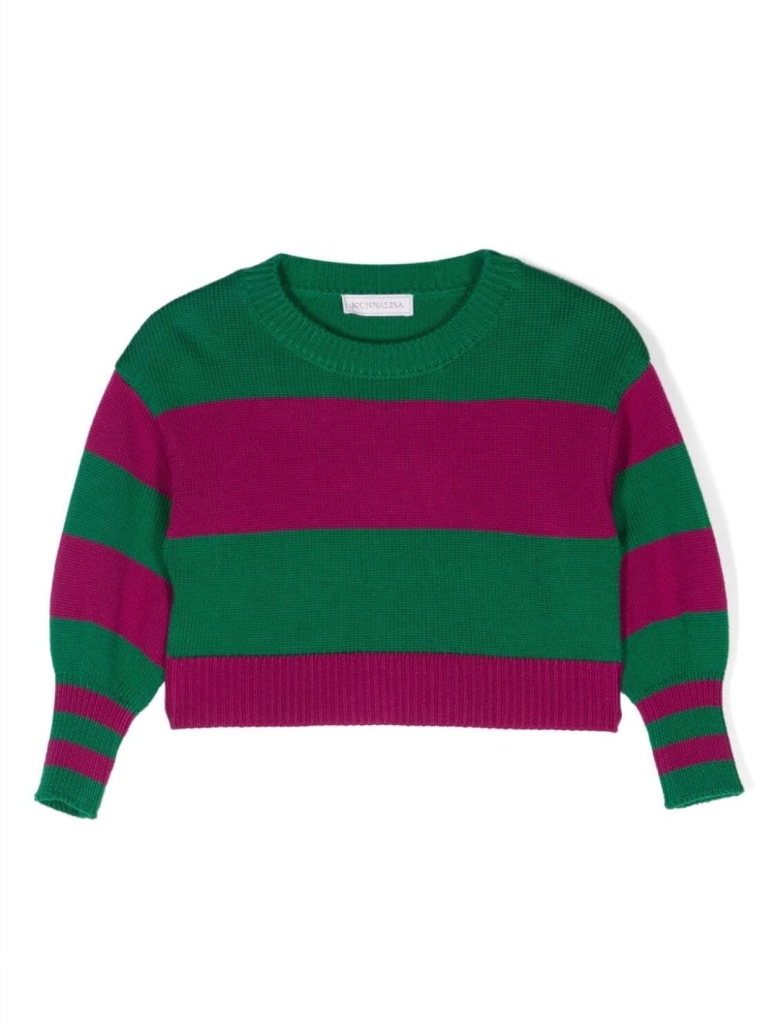 Monnalisa укороченный джемпер в полоску, зеленый
Monnalisa укороченный джемпер в полоску, зеленый