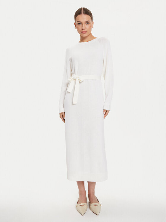 Трикотажное платье обычного кроя Max Mara Leisure, белый 
Трикотажное платье обычного кроя Max Mara Leisure, белый