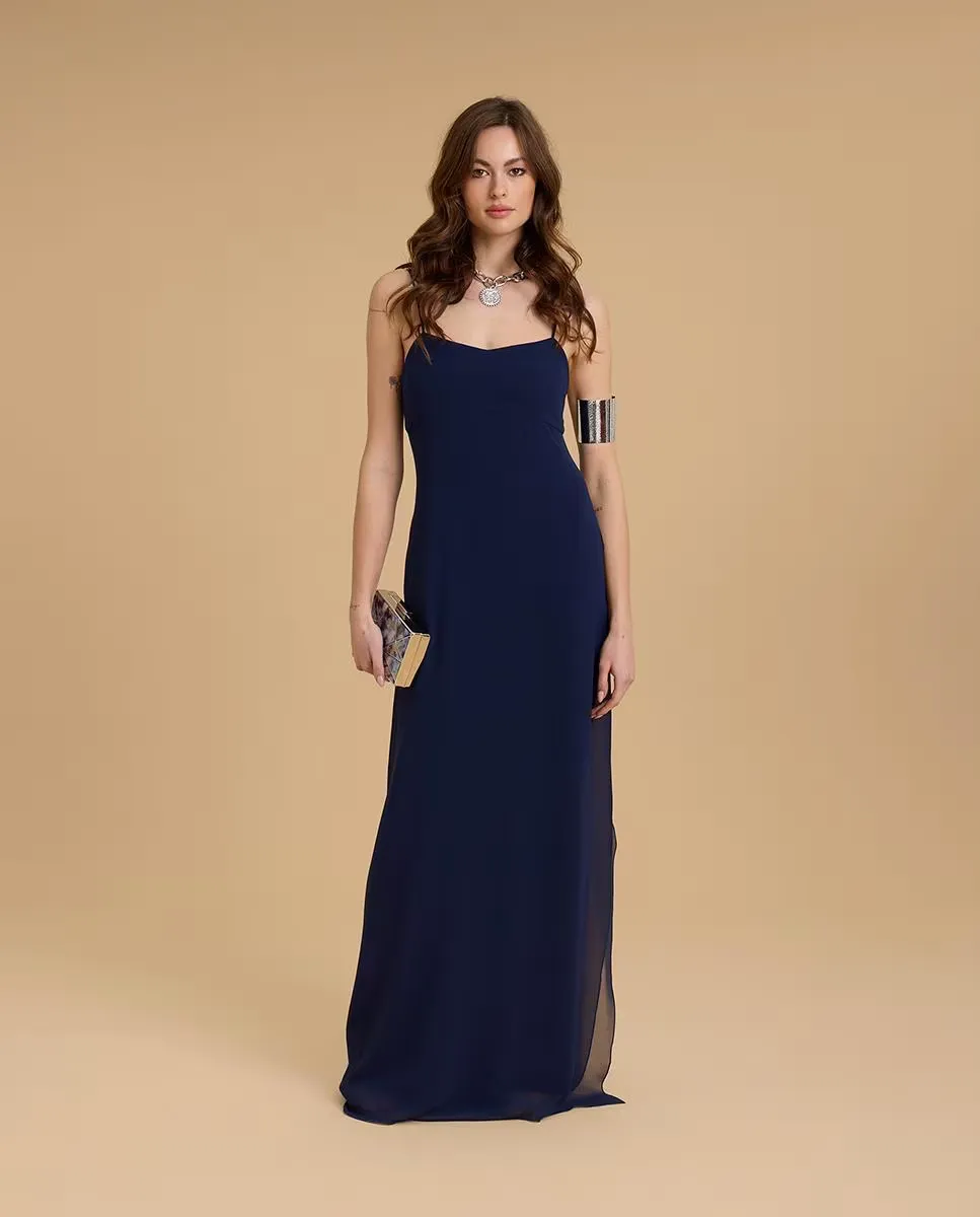 Длинное платье с тонкими бретелями, застегивающимися сзади Veneno en la piel, синий
Длинное платье с тонкими бретелями, застегивающимися сзади Veneno en la piel, синий