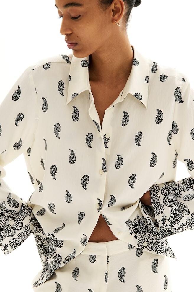 Блузка из твила с узором H&M, мультиколор
Блузка из твила с узором H&M, мультиколор