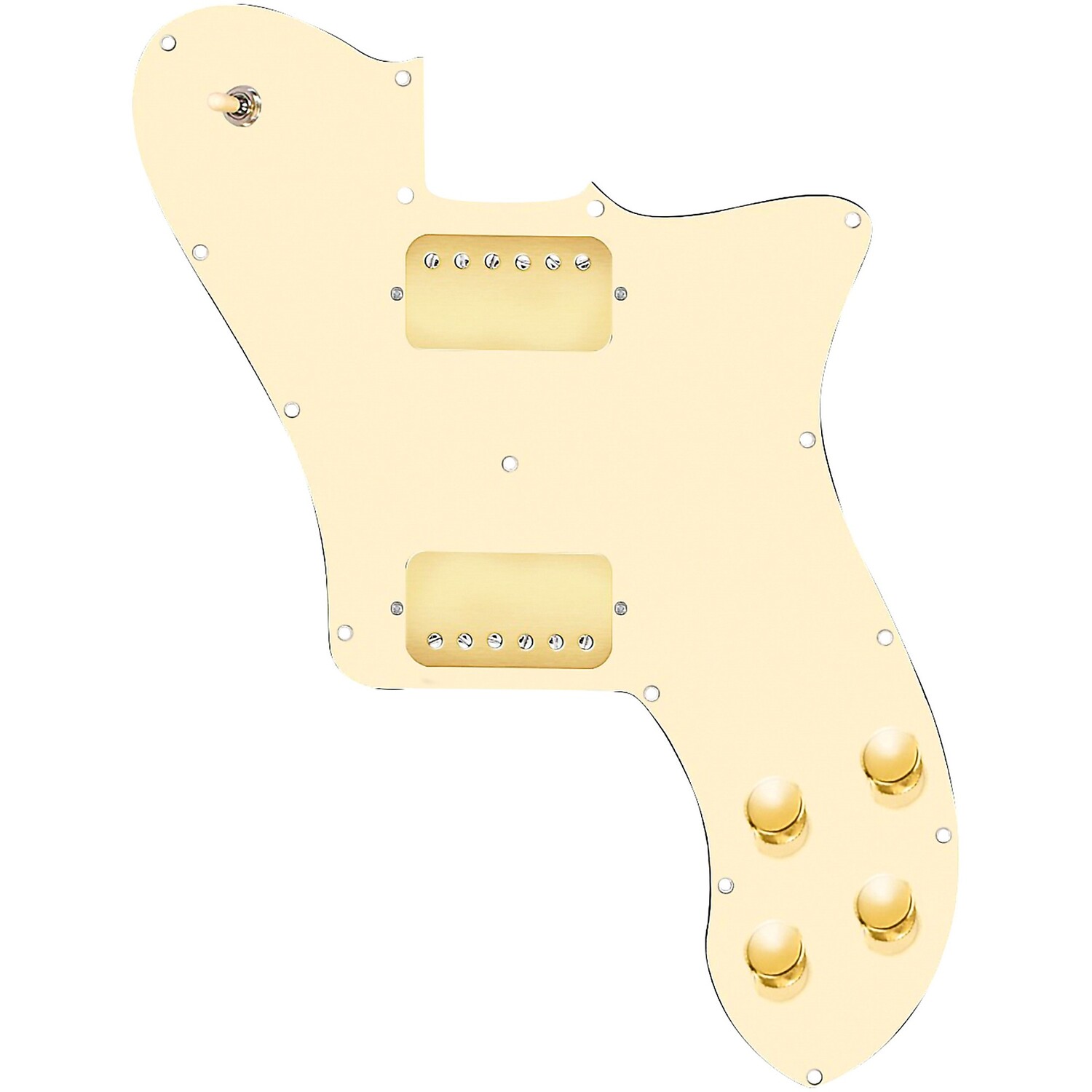 Накладка 920d с индивидуальной загрузкой для телекастера Deluxe Telecaster 72-го года с хамбакерами Gold Roughnecks состаренного белого цвета 920d Custom
Накладка 920d с индивидуальной загрузкой для телекастера Deluxe Telecaster 72-го года с хамбакерами Gold Roughnecks состаренного белого цвета 920d Custom