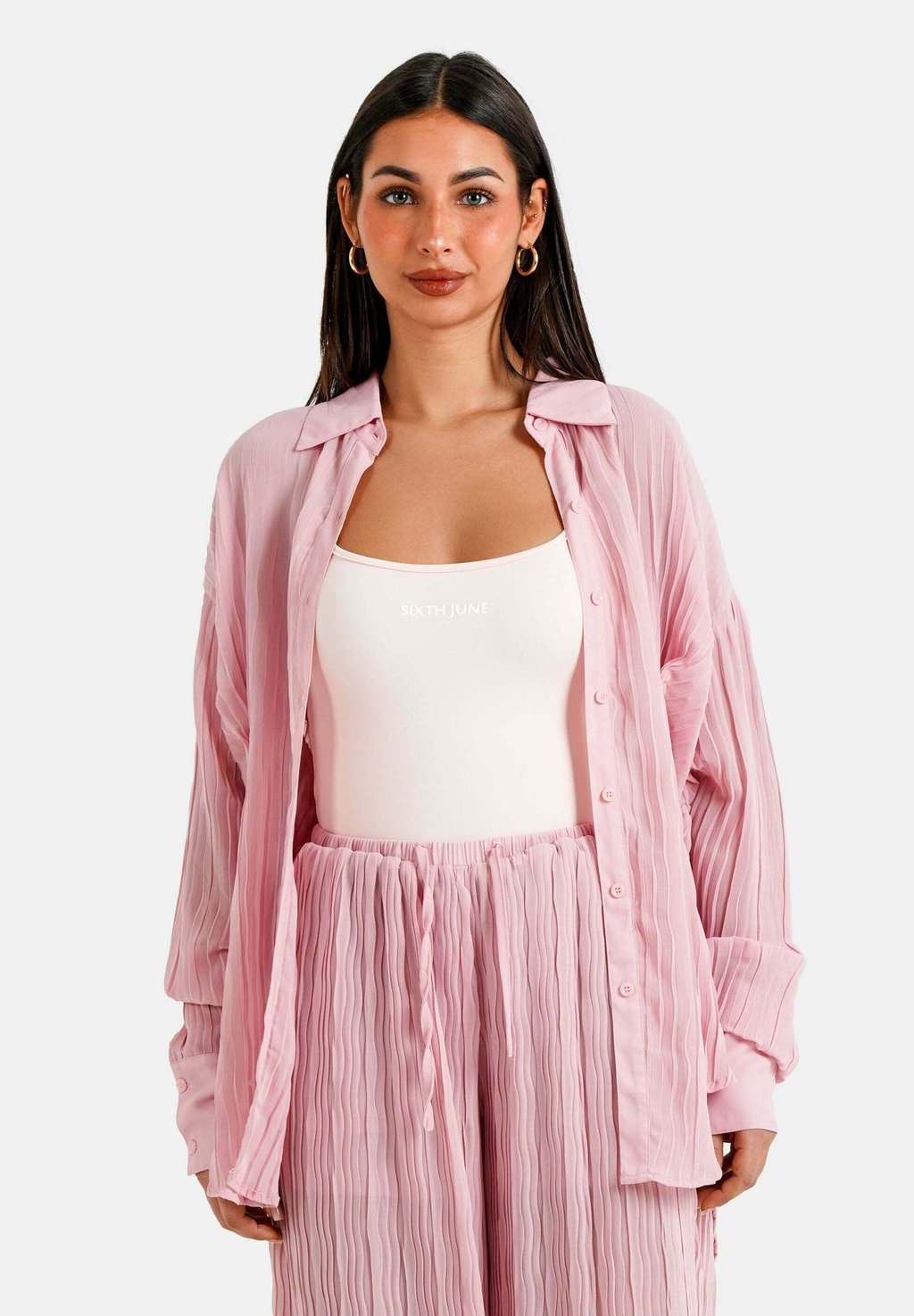 Блузка на пуговицах Sixth June, розовый
Блузка на пуговицах Sixth June, розовый