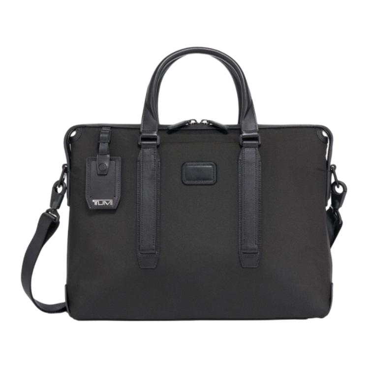 TUMI Большой черный портфель из полиамида для мужчин
TUMI Большой черный портфель из полиамида для мужчин