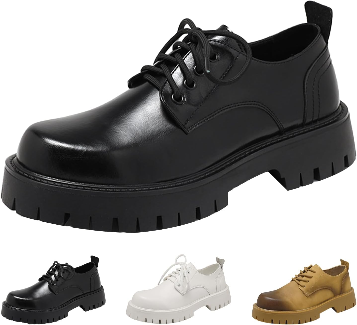 Мужские кожаные оксфорды на платформе, классические с круглым носком, шнуровкой и рифленой подошвой, делового и повседневного стиля, дерби Hneowgn, черный
Мужские кожаные оксфорды на платформе, классические с круглым носком, шнуровкой и рифленой подошвой, делового и повседневного стиля, дерби Hneowgn, черный