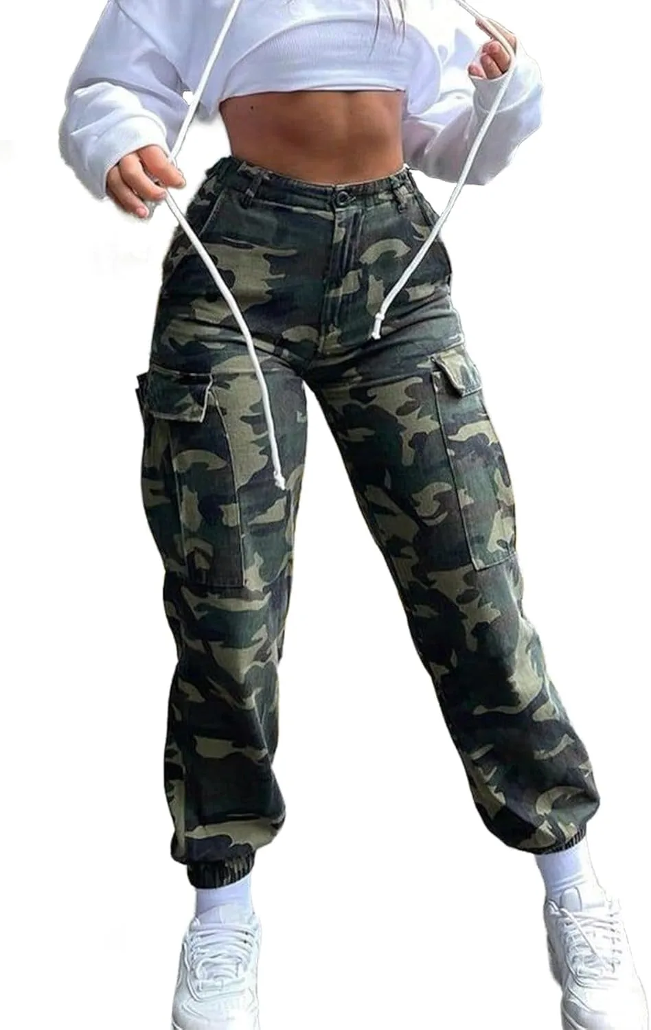 Женские камуфляжные карго-штаны High Waist Baggy Wide Leg
Женские камуфляжные карго-штаны High Waist Baggy Wide Leg