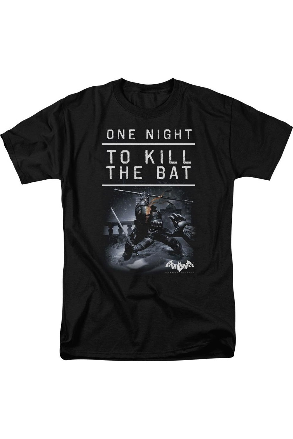 Футболка с коротким рукавом для взрослых Batman Arkham Origins One Night Gildan, черный
Футболка с коротким рукавом для взрослых Batman Arkham Origins One Night Gildan, черный