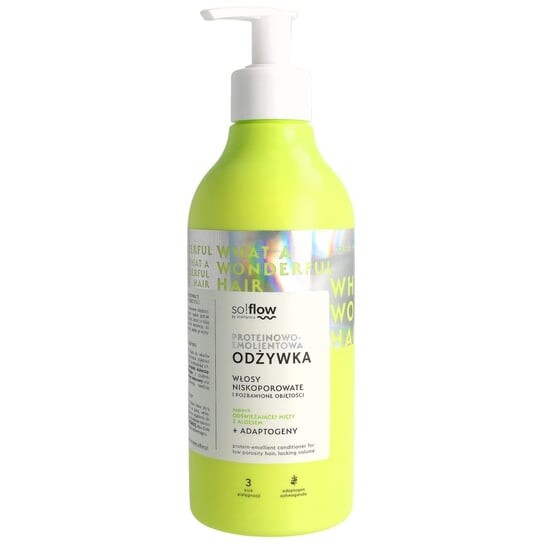 Смягчающе-протеиновый кондиционер для волос с низкой пористостью, 400мл So!Flow
Смягчающе-протеиновый кондиционер для волос с низкой пористостью, 400мл So!Flow