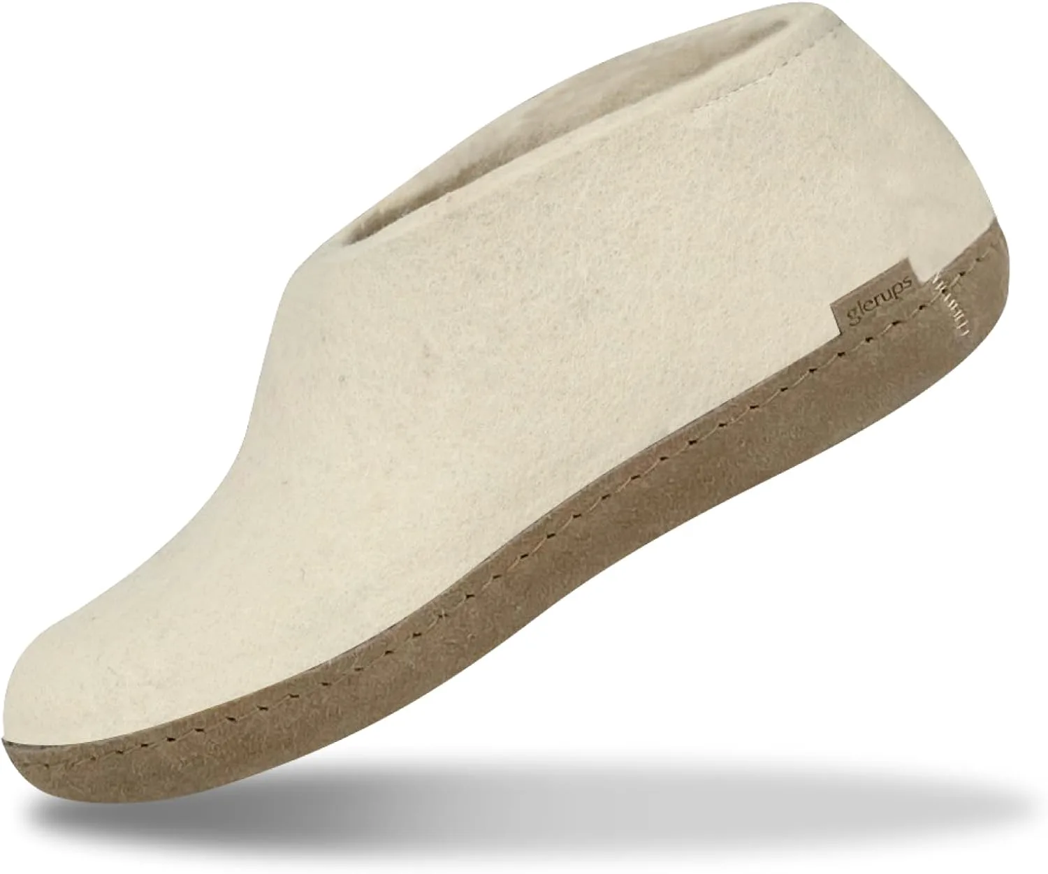 Тапочки Glerups из смеси шерсти 100% с кожаной подошвой - унисекс, белый
Тапочки Glerups из смеси шерсти 100% с кожаной подошвой - унисекс, белый