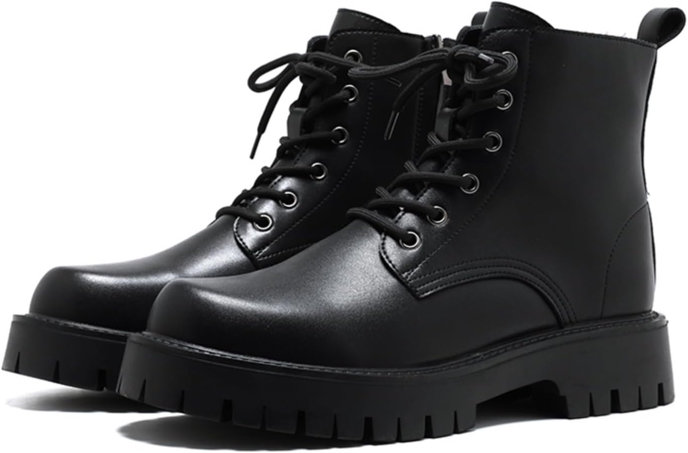 Мужские черные кожаные ботинки на платформе с боковой молнией, широким носком, шнуровкой, массивной рифленой подошвой, водонепроницаемые, противоскользящие, идеально подходят для мотоциклов и повседневной носки Foavt
Мужские черные кожаные ботинки на платформе с боковой молнией, широким носком, шнуровкой, массивной рифленой подошвой, водонепроницаемые, противоскользящие, идеально подходят для мотоциклов и повседневной носки Foavt